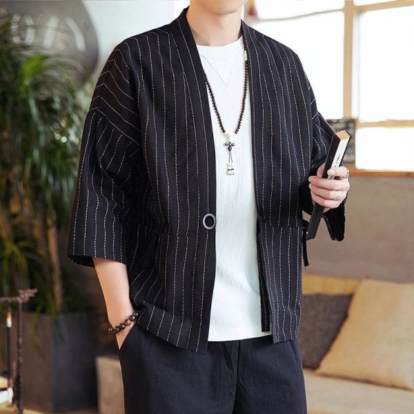 blazer kimono homme noir