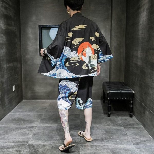 ensemble kimono veste mer agité