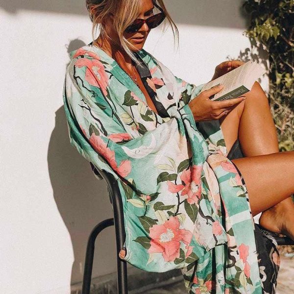kimono chic robe à manches longues