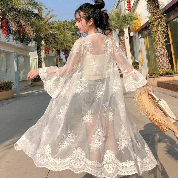 kimono de luxe satin et dentelle