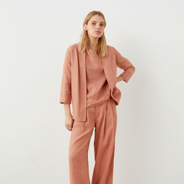 kimono en lin pour femme