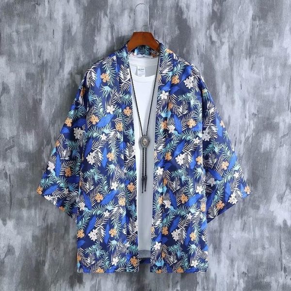 kimono fleuri homme