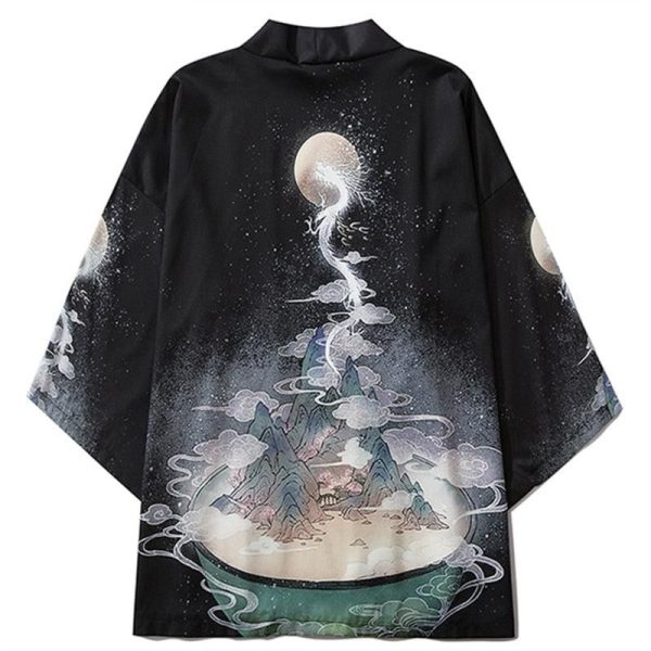 kimono homme dragon lune