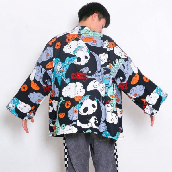 kimono panda coloré