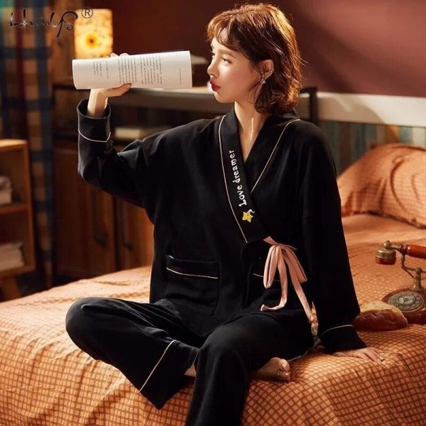 kimono pyjama noir