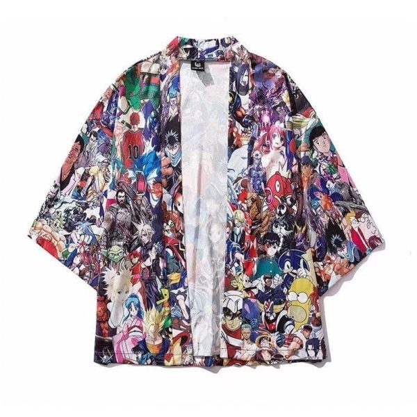 kimono satin à manches longues pour homme