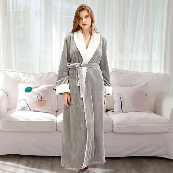 peignoir femme gris clair