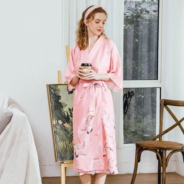 peignoir kimono satin